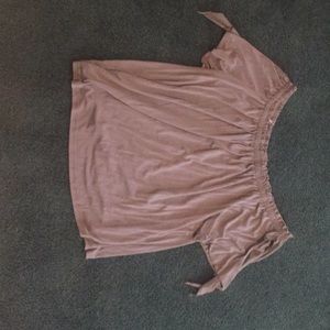 off the shoulder army green shirt